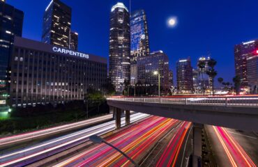 Light Trails Downtown Los Angeles